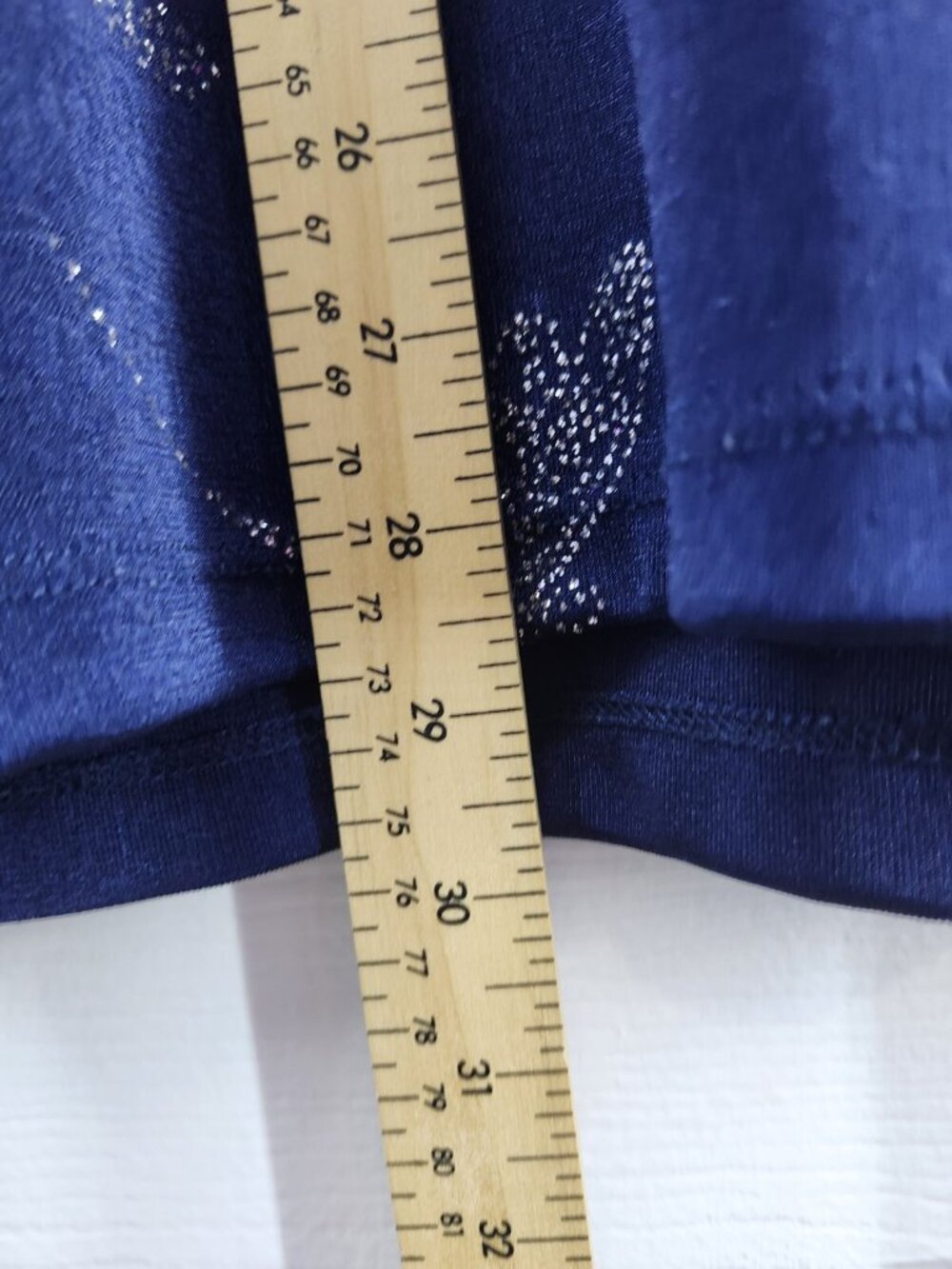 Quacker Factory Womens Navy with Silver Sequined Dragonfly Tunic XL - Picture 4 of 5